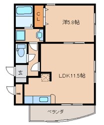 コーポサンフレンズの物件間取画像